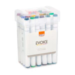 Marcador Artístico Evoke Dual Marker Com 24 Cores