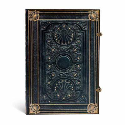 Caderno Universitário Grande Brochura Costurado Sem Mola Capa Dura Com Pauta 240 Páginas - Nocturnel