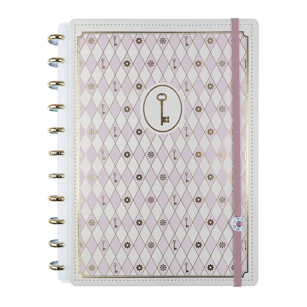 Caderno Inteligente Universitário Grande Espiral Com 80 Folhas - Isa Akkari Rose Key Caderno Inteligente Universitário Grande Espiral Com 80 Folhas - Isa Akkari Rose Key