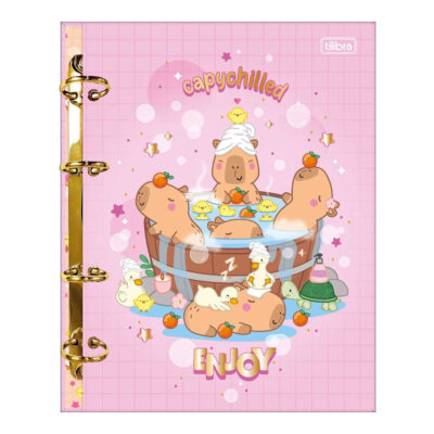 Fichário Caderno Argolado Colegial Com 4 Argolas - Capyclub