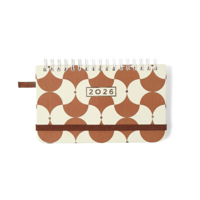 Agenda Planner Espiral Wire-O Semanal 2026 - Bossa Nova - Boêmia Caramelo