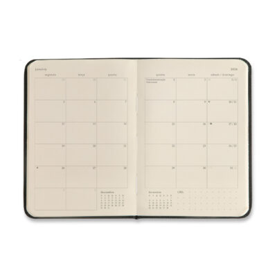 Agenda Planner Costurada Semanal 2026 – Doce Florada – Off White