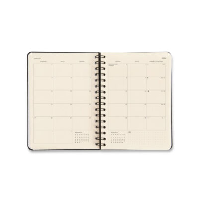 Agenda Planner Espiral Wire-O Diária 2026 – Doce Florada – Off White