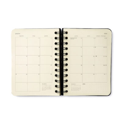 Agenda Planner Espiral Wire-O Diária 2026 – Praia – Cachorros