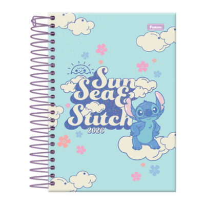 Agenda Espiral Stitch 2026 - Estampas Sortidas