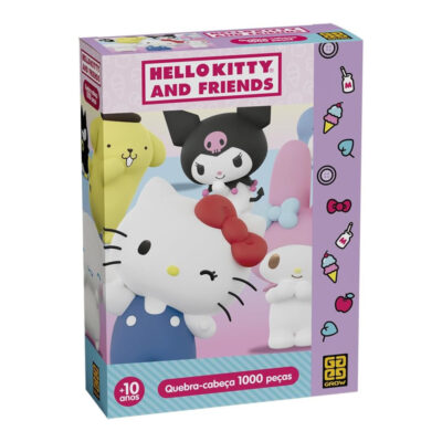 Quebra-Cabeça Com 1000 Peças - Hello Kitty E Amigos