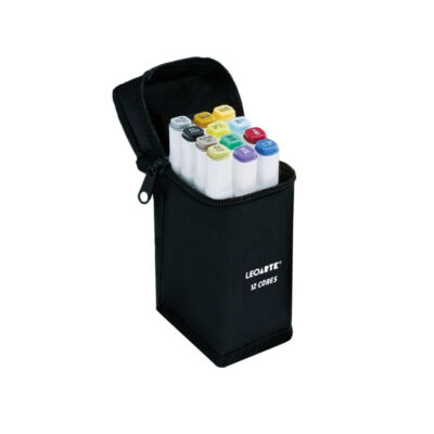 Marcador Artístico Tip Dual Com 12 Cores