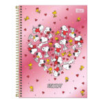 Caderno Espiral Universitário Grande Capa Dura 80 Folhas Snoopy - Estampas Sortidas