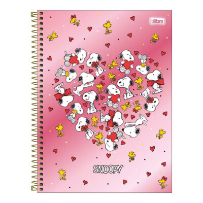 Caderno Espiral Universitário Grande Capa Dura 80 Folhas Snoopy - Estampas Sortidas