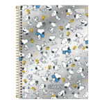 Caderno Espiral Universitário Grande Capa Dura 80 Folhas Snoopy - Estampas Sortidas