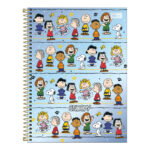 Caderno Espiral Universitário Grande Capa Dura 80 Folhas Snoopy - Estampas Sortidas