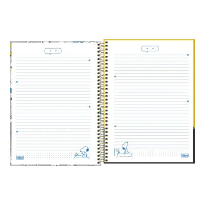 Caderno Espiral Universitário Grande Capa Dura 80 Folhas Snoopy – Estampas Sortidas