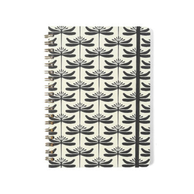 Caderno Colegial Médio Espiral 80 Folhas Capa Dura Pautado - Libélulas - Off White Caderno Colegial Médio Espiral 80 Folhas Capa Dura Pautado - Libélulas - Off White