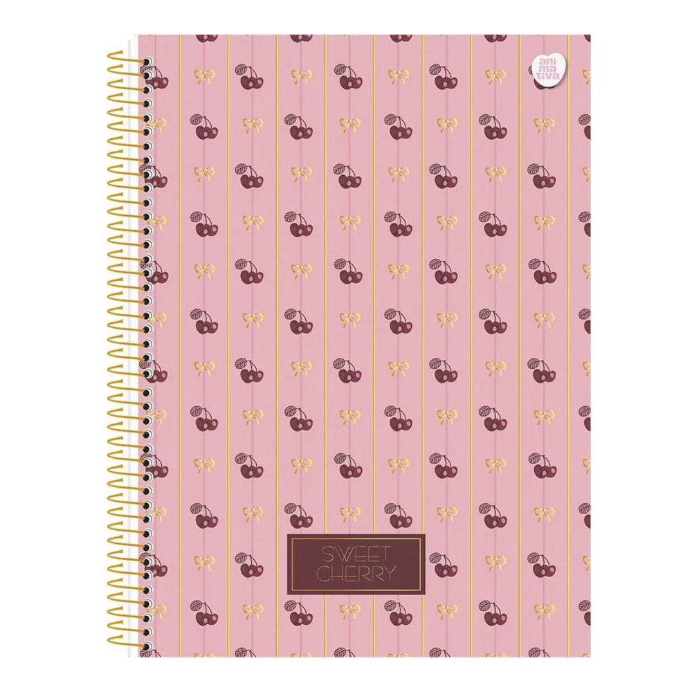 Caderno Espiral Universitário Grande Capa Dura 80 Folhas Sweet Cherry - Estampas Sortidas Caderno Espiral Universitário Grande Capa Dura 80 Folhas Sweet Cherry - Estampas Sortidas
