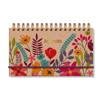 Agenda Espiral Mini 2026 - Floral Kraft