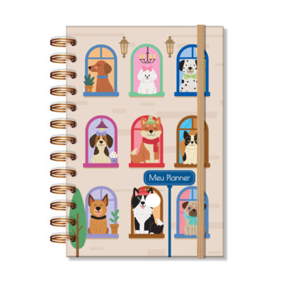 Planner Espiral Permanente - Cachorro Na Janela