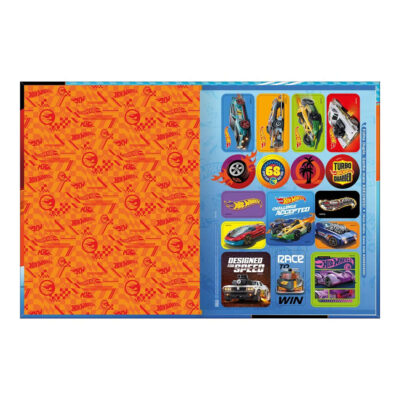 Caderno Brochura Costurado Sem Mola Universitário Grande Capa Dura 48 Folhas Hot Wheels – Estampas S