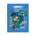 Caderno 1/4 Pequeno Brochura Costurado Sem Mola Capa Dura 48 Folhas Minecraft - Estampas Sortidas