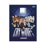 Caderno 1/4 Pequeno Brochura Costurado Sem Mola Capa Dura 48 Folhas Minecraft - Estampas Sortidas