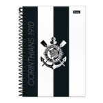 Caderno 1/4 Pequeno Espiral Capa Dura 80 Folhas Corinthians - Estampas Sortidas