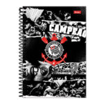 Caderno 1/4 Pequeno Espiral Capa Dura 80 Folhas Corinthians - Estampas Sortidas