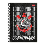 Caderno 1/4 Pequeno Espiral Capa Dura 80 Folhas Corinthians - Estampas Sortidas
