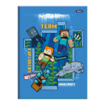 Caderno 1/4 Pequeno Brochura Costurado Sem Mola Capa Dura 80 Folhas Minecraft - Estampas Sortidas