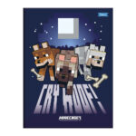 Caderno 1/4 Pequeno Brochura Costurado Sem Mola Capa Dura 80 Folhas Minecraft - Estampas Sortidas