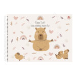 Caderno Desenho E Cartografia Espiral 60 Folhas Capa Dura Capycutie - Estampas Sortidas