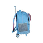 Mochila Com Rodinhas Stitch Plush - Azul