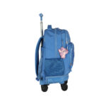 Mochila Com Rodinhas Stitch - Azul