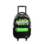 Mochilete Com Rodinhas Minecraft - Preto/Verde Mochilete Com Rodinhas Minecraft - Preto/Verde