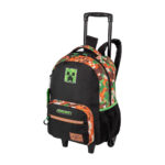 Mochila Com Rodinhas Minecraft X Outdoors - Preto/Colorido Mochila Com Rodinhas Minecraft X Outdoors - Preto/Colorido