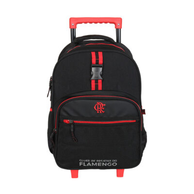 Mochila Com Rodinhas Flamengo - Preto/Vermelho Mochila Com Rodinhas Flamengo - Preto/Vermelho