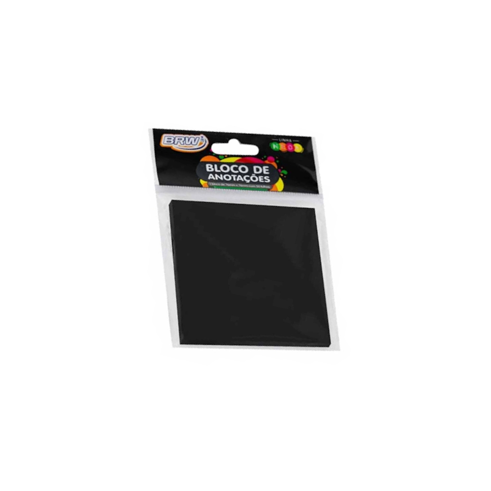 Bloco De Anotações Auto Adesivo - Preto Bloco De Anotações Auto Adesivo - Preto