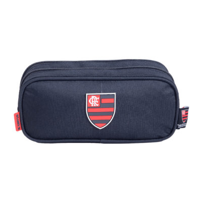 Estojo Duplo Esportivo Flamengo – Preto/Vermelho
