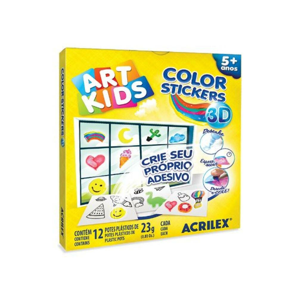 Tinta Colors Stickers com 12 Cores Tinta Colors Stickers com 12 Cores