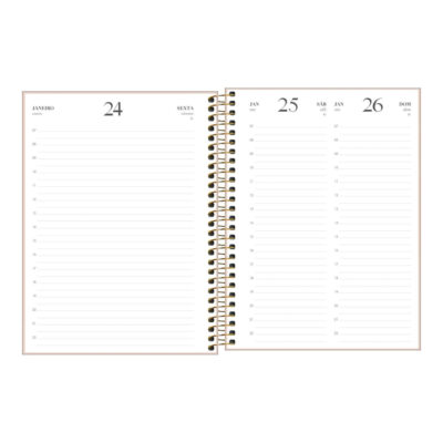 Agenda Espiral M7 Vanilla 2026 – Cores Sortidas