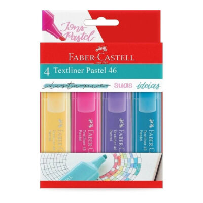 Destaca Texto Textliner 46 Com 4 Cores Pastel
