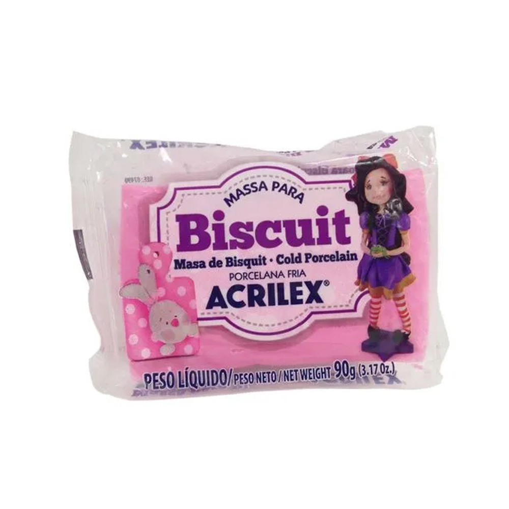 Massa Para Biscuit 90g - Rosa Escuro Massa Para Biscuit 90g - Rosa Escuro