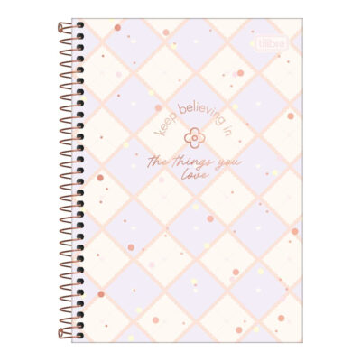 Caderno 1/4 Pequeno Espiral Capa Dura 80 Folhas Soho - Estampas Sortidas