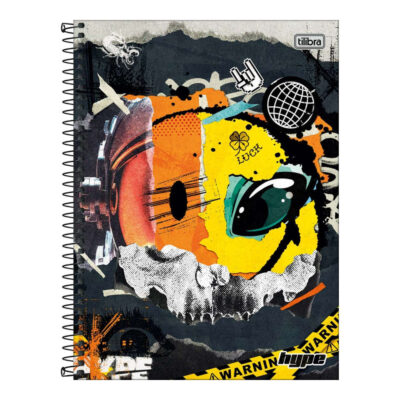 Caderno Espiral Universitário Grande Capa Dura 80 Folhas Hype - Estampas Sortidas