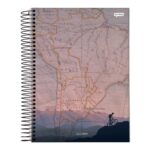 Caderno Espiral Universitário Grande Capa Dura 160 Folhas 10 Matérias Ecoway - Estampas Sortidas