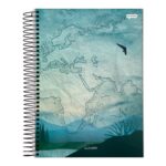 Caderno Espiral Universitário Grande Capa Dura 160 Folhas 10 Matérias Ecoway - Estampas Sortidas