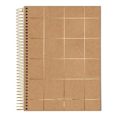 Caderno Espiral Universitário Grande Capa Dura 80 Folhas Kraft Gold - Estampas Sortidas