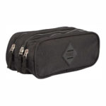 Estojo Crinkle Com 3 Divisórias - Preto