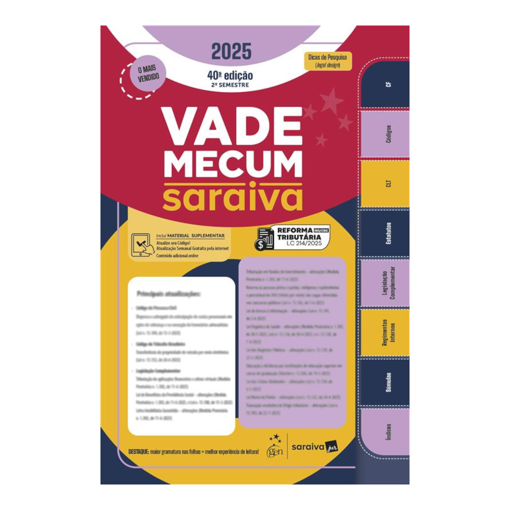 Vade Mecum Saraiva 2025 - 2 Semestre Vade Mecum Saraiva 2025 - 2 Semestre