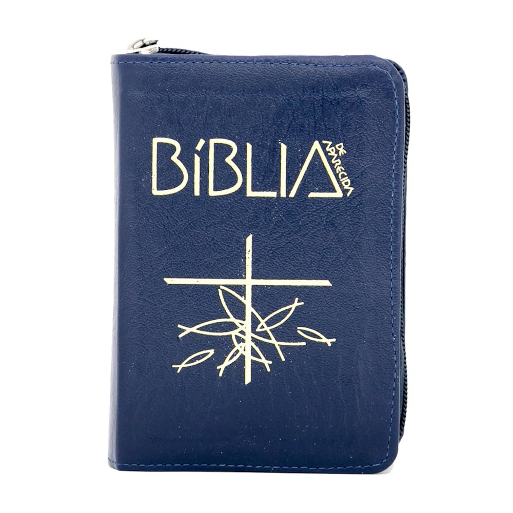 Bíblia De Aparecida Bolso Zíper - Azul Bíblia De Aparecida Bolso Zíper - Azul