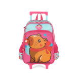 Mochila Com Rodinhas Capivara - Pink