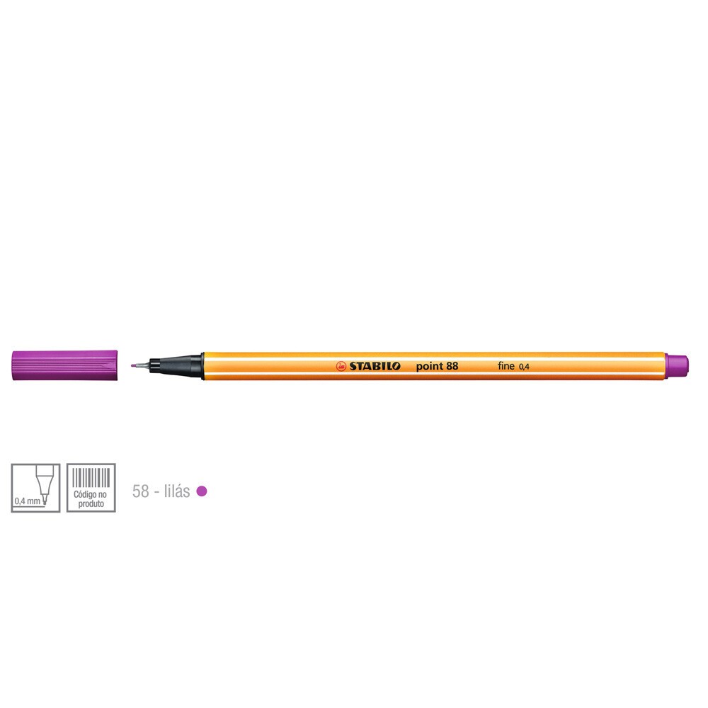 Caneta Stabilo Point 88/59 - Cor LilÁs Caneta Stabilo Point 88/59 - Cor LilÁs